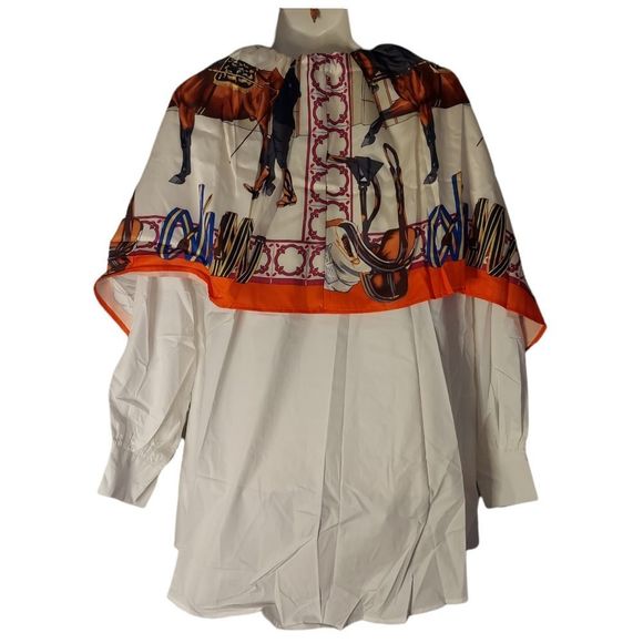 Long-Sleeve Neckerchief Accent Blouse - Picture 2 of 7